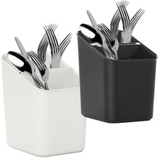 Besteckhalter Abtropfkorb Besteckständer Utensilienhalter Besteckablauf 2 Kammer