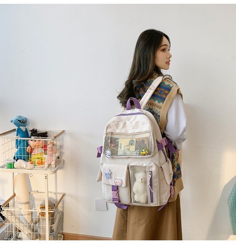 Large Girl Teens Cute Student kawaii Backpack Cartoon College School Bag Women - Picture 48 of 51