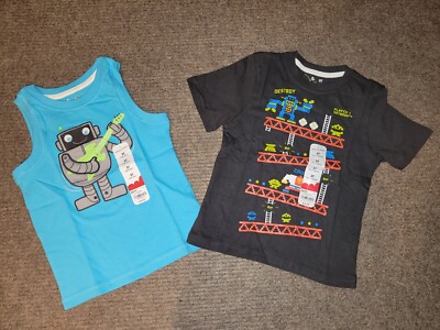 Jungen 2 Tops T-Shirts von Jumping Beans Größe 98 Neu