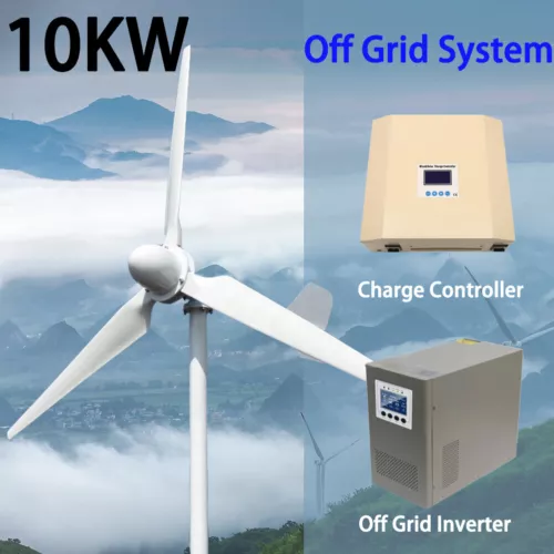 Kits 10000W Wind Turbine 48V-120V Off Grid System & PWM Controller And Inverter
