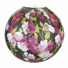 Quasimoon 14" Midnight Summer Cherry Blossom Premium Paper Lantern by PaperLa...