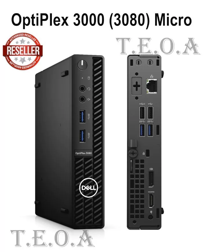 Dell OptiPlex 3080 Intel Core i3 10th Gen MFF, 500GB SATA HD,8GB DDR4,Wins 11Pro