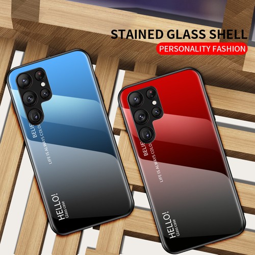 Stoßfeste schlanke Handyhülle aus Glas mit Farbverlauf für Samsung Galaxy S26 S25 S24Ultra/S23 - Bild 7 von 20
