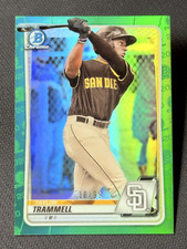 2020 Bowman Chrome GREEN REFRACTOR PROSPECT ROOKIE Taylor Trammell 10/99