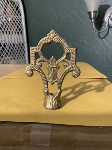 Lot LF-6, Antique Lamp Finial, Retro Design, Ornate, Gold In Color - Picture 2 of 4