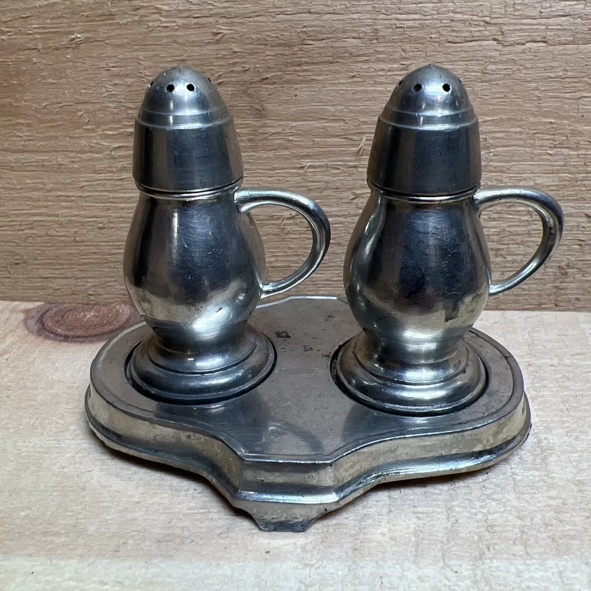 Pewter salt online and pepper shakers
