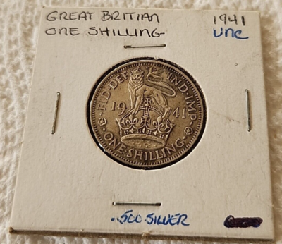 1941 Great Britain One Shilling 50% Silver | eBay