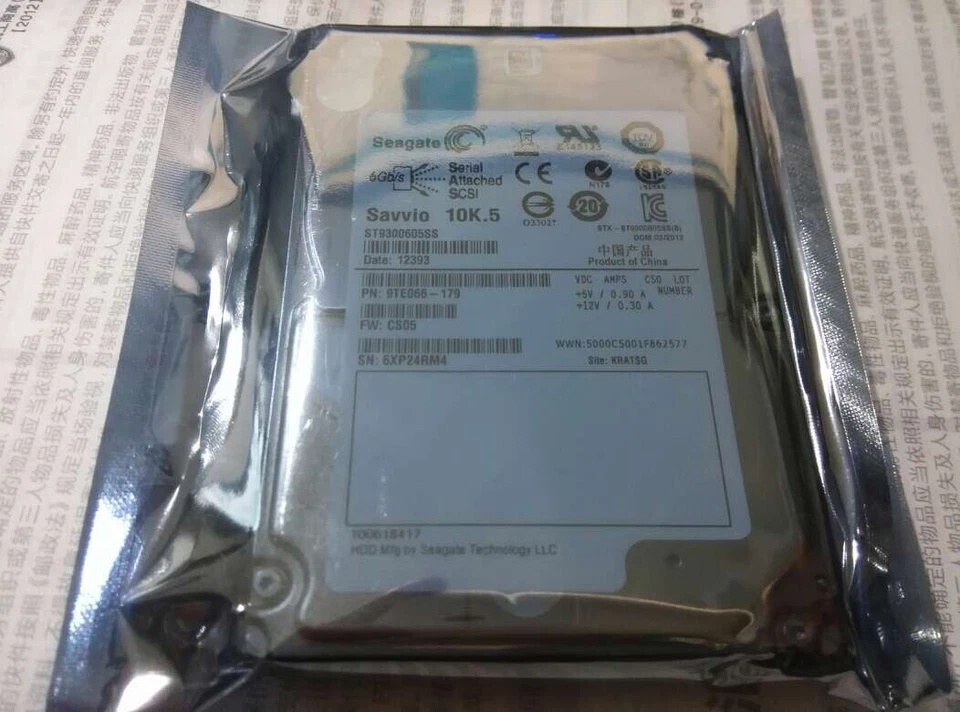 ST9300605SS For Seagate SAVVIO 10K.5 300GB 10K RPM 6Gbps 2.5in SAS Hard Drive - Image 2 of 2