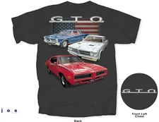 Joe Blow T's Pontiac GTO T-Shirt w/ Flag 1964 1965 1969 Judge 1st 2nd Gen Goat