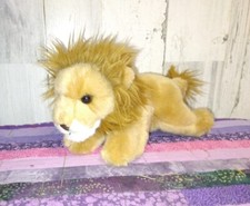 Miyoni by Aurora Lion laying down Plush Stuffed Animal Toy 8"