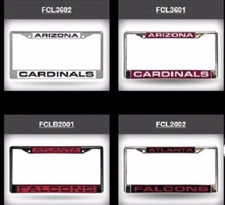 NFL Laser-Cut License Plate Frame By Rico Industries -Select- Team Below