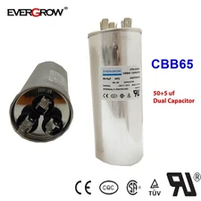 50+5 50/5 uF High Quality Dual Run Capacitor 370-440V 370V 440V VAC CBB65-R