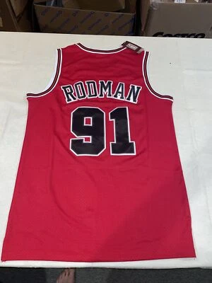 Nwt Adult Large MITCHELL NESS CHICAGO BULLS DENNIS RODMAN 1997-98 JERSEY - Image 1 of 4