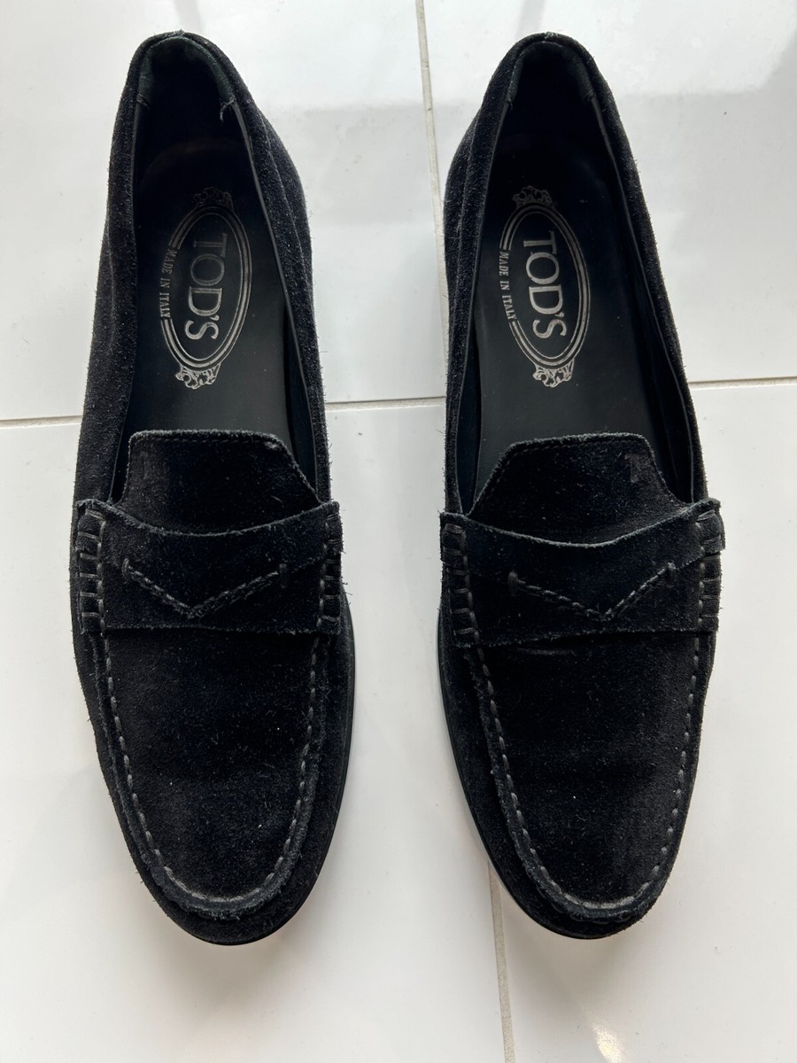 Gommino Black Suede Driving Moccasins Tods Black Suede Gommino - Main Image