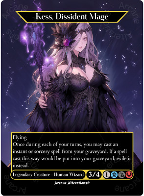 Kess, Dissident Mage - Full Art Altered Art Custom Cards
