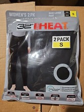 New 32 Degrees Heat Women's Base Layer Pant Long Johns 2Pk. Size Small Free Ship