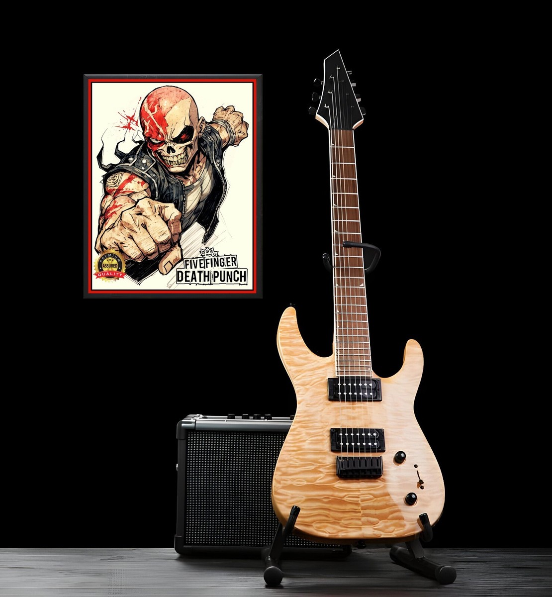Five Finger Death Punch - Teschio E Frecce - Manica Corta Nero Adulto T