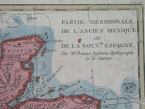 1780 RARE ORIGINAL MAP MEXICO YUCATAN NICARAGUA GUATEMALA EL SALVADOR HONDURAS - Picture 4 of 8