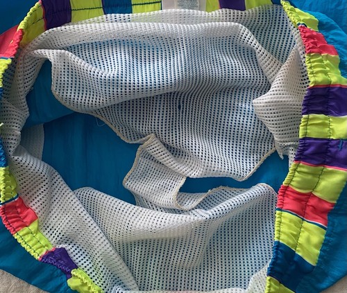 VTG 80s Umbro Sand Soccer Federation Colorful Lined Shorts Men’s 2XL USA Made - Picture 5 of 11