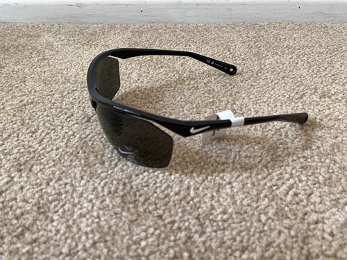 Nike Tailwind 12 schwarze Sonnenbrille halb randlose fliegende Gläser EV1128-001 neu mit Karton - Bild 5 von 12