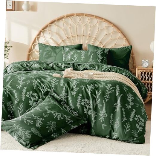 Dark Green Bed in a Bag Queen 7 Pieces, Queen(88