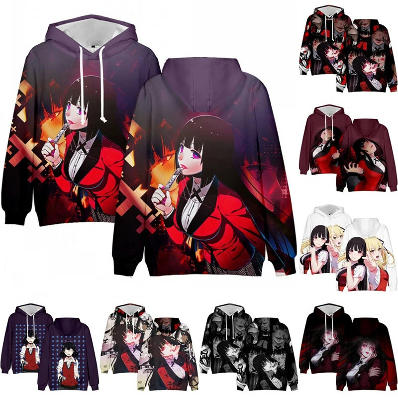 Anime Kakegurui 3D Print Hoodies Jabami Yumeko Yomoduki Runa Sweatshirt  Jumper | eBay