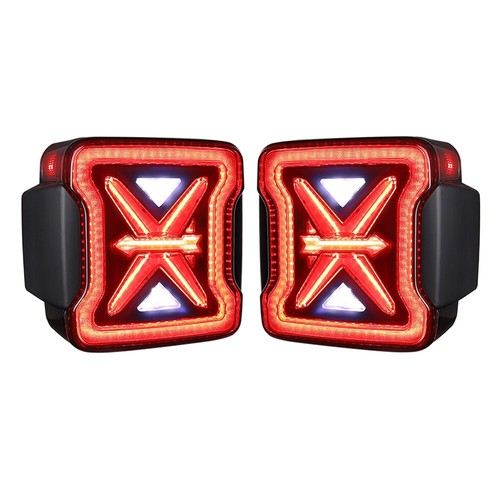 For Jeep Wrangler JK JKU 2007-2017 Smoked Led Tail Lights Rear Stop Lamps - Picture 6 of 16
