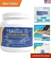 E-Z Patch 2 DIY Concrete Pool Deck Repair Kit - White, 3 Pounds of Excellence