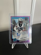 2023 Donruss Clearly Purple Jonathan Mingo Auto /175 - Carolina Panthers Rookie