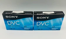 Sony Premium Mini DVC Lot of 2  Digital Video Cassette 60 Minute Tapes DVM60PRR