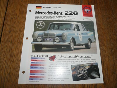 1965 Mercedes-Benz 220S UNIQUE IMP BROCHURE | eBay