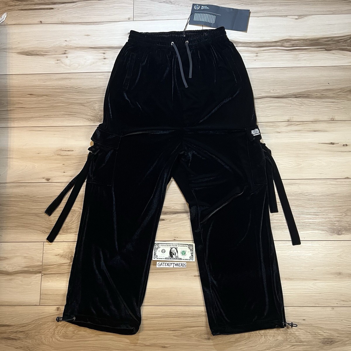 Hood by Air Black Velour Cargo Pants FW21 Rare Mens XL Velvet | eBay