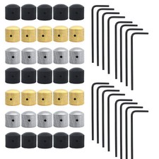 4/8/12Pack Metal Dome Knobs - Chrome Knurled Knobs - Guitar Volume Control Knobs