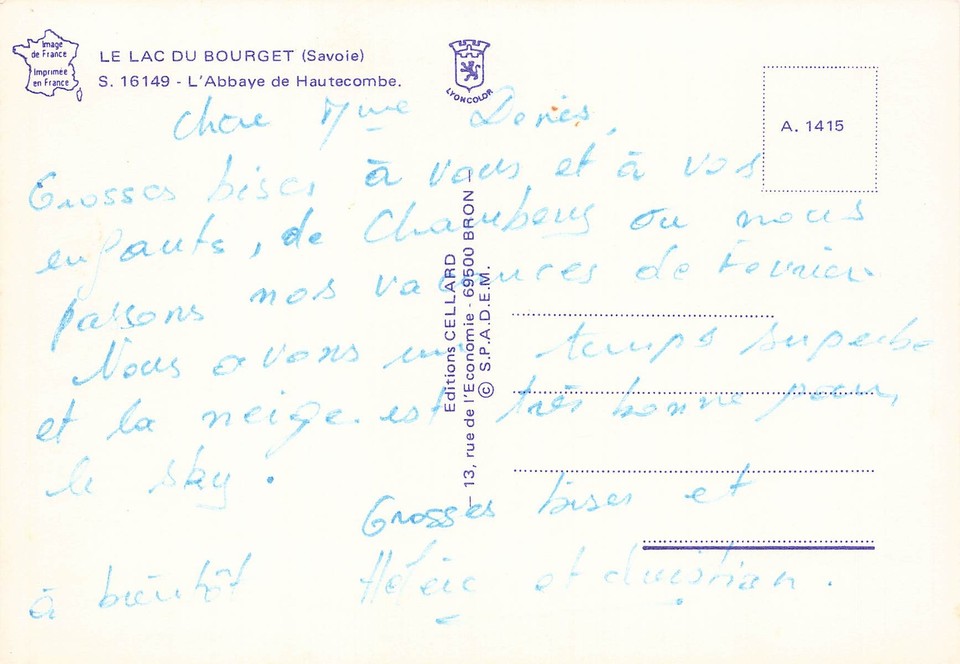 73 LE BOURGET DU LAC L ABBAYE DE eBay