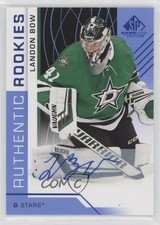 2018-19 Upper Deck SP Game Used Authentic Rookies Blue Landon Bow #123 Auto 1vd