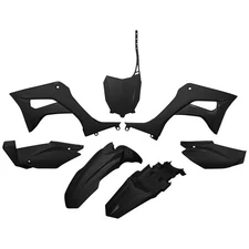 UFO Plastic Kit Set Complete Black Honda CRF110F 2019-2026