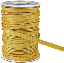 72 Yards X 3/8 Inch 11Mm Piping Cord Trim for Sewing Gold Satin Bias Piping Tap