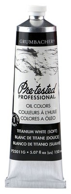 Grumbacher Pre-Tested Oil Paint 150ml Titanium White Soft Formula P25011G