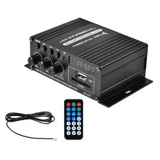 400W 12V 2 Channel Powerful Stereo Audio Power Amplifier HiFi Bass Amp Car Home