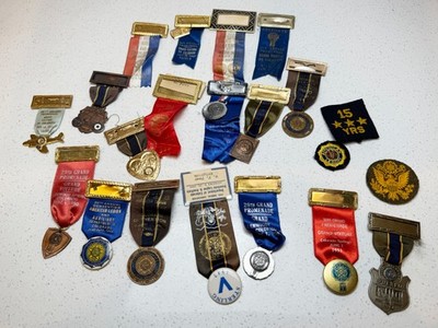 Vintage American Legion & 40/8 Grand Voiture Ribbon Badge Lot   Colorado Convent