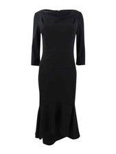 Calvin Klein Women's Ruffled-Hem Midi Dress (6, Black) 193623319229