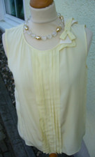 PRADA, Bluse, gelb, 100%Seide, Schleife, Gr. ...