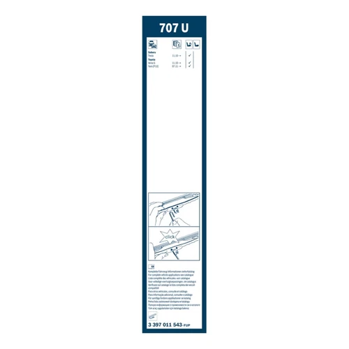 Bosch 707U - Scheibenwischer Twin - Länge: 700 mm 1Stk. für Frontscheibe - Bild 7 von 7