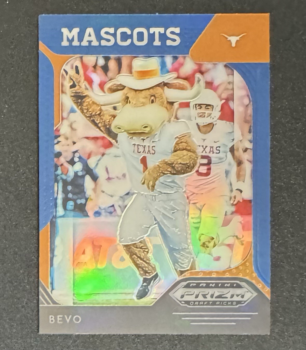 Bevo 2019 Panini Prizm Draft Picks Mascot Blue #3 - Texas Longhorns 