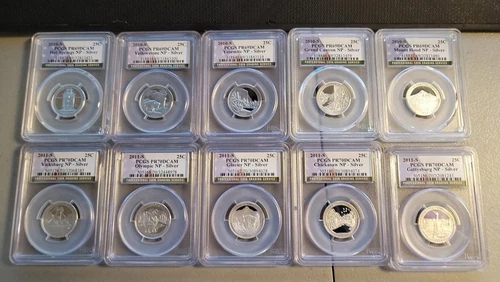 2010 - 2020 SILVER PROOF National Parks Quarters PCGS PR69&70 DCAM! Free Ship!