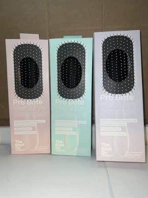ConairThe KnodrPro Brite WetDry HairDetangler Brush Light Purple green pink3Pack
