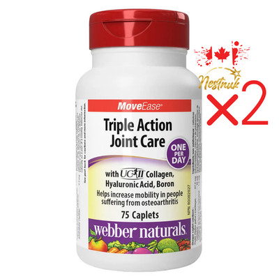 Webber Naturals Triple Action Joint Care 75 Caplets 2 Pack