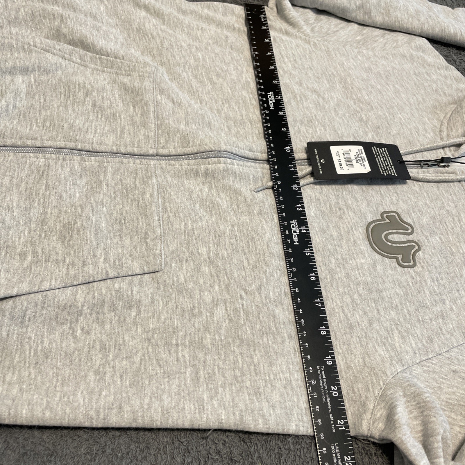 True Religion Core Full Zip Hoodie Fleece Jacket Mens Large Classic Buddha NWT thumbnail 12