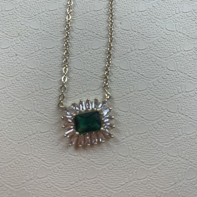 Park Lane Twinkle Necklace December 2023 Sparkle Box Green Clear Rhinestones New