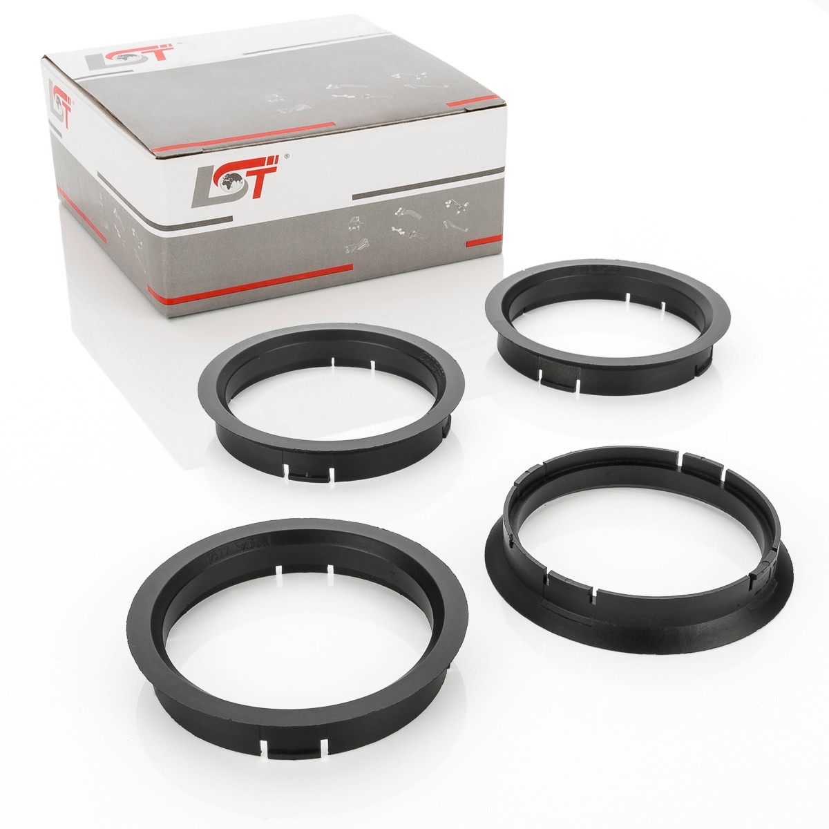 4x Distance Rings Centering for Alloy Wheels Ø 65,1 MM - Ø 72,5 Honda